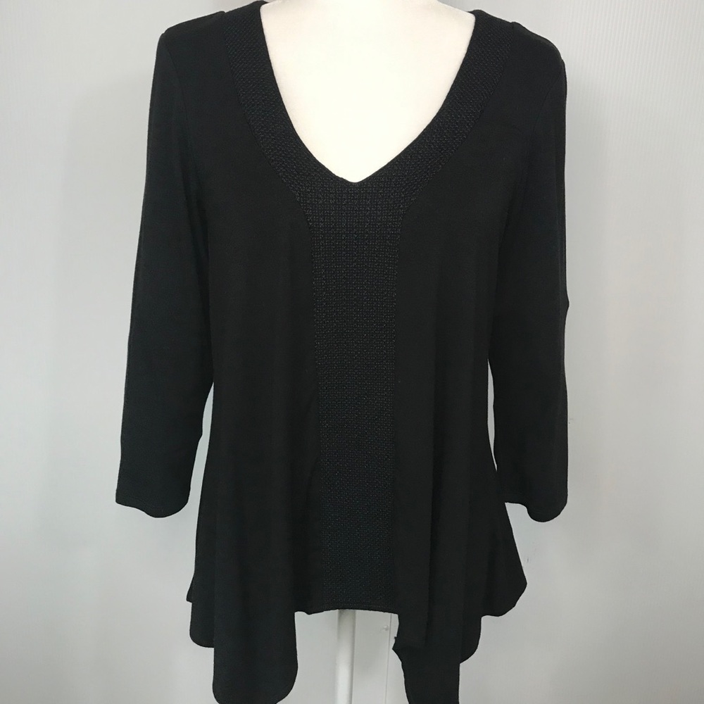 Adrianna Papell Embroidered Tunic Top - Size: M - Picture 2 of 16